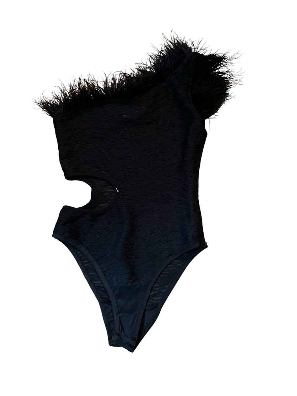 AMYLYNN FEATHER BODYSUIT NEW WITH TAGS